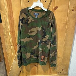 Polo Ralph Lauren Green and Brown Crew Neck